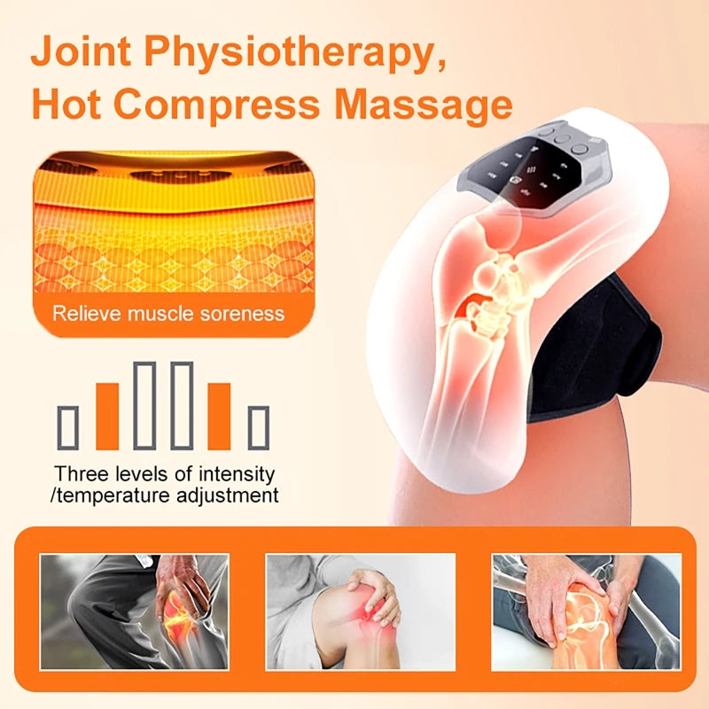 Smart Knee Massager Vibration Knee Relaxing Machine Hot Compress Temperature Knee Joint Massager Joint Knee Device