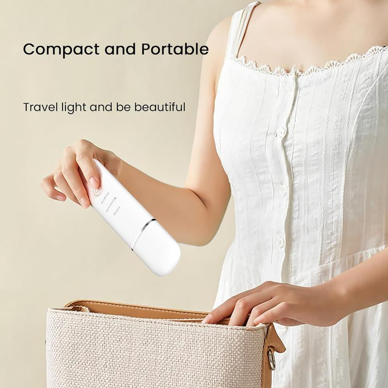 Rechargeable Ultrasonic Skin Scrubber, USB Rechargeable Facial Cleaner with High-Frequency Vibration Massage, Facial Skin Care Tool for Women, Christmas Gift, Stocking Fillers, New Year Gifts, Winter Gift