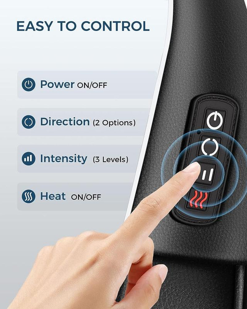 Alljoy Shiatsu Back and Neck Massager with Heat, Adjustable for Men, Women, Mom, Dad, Gift for Valentine'S Day, Comfortable Neck Massage