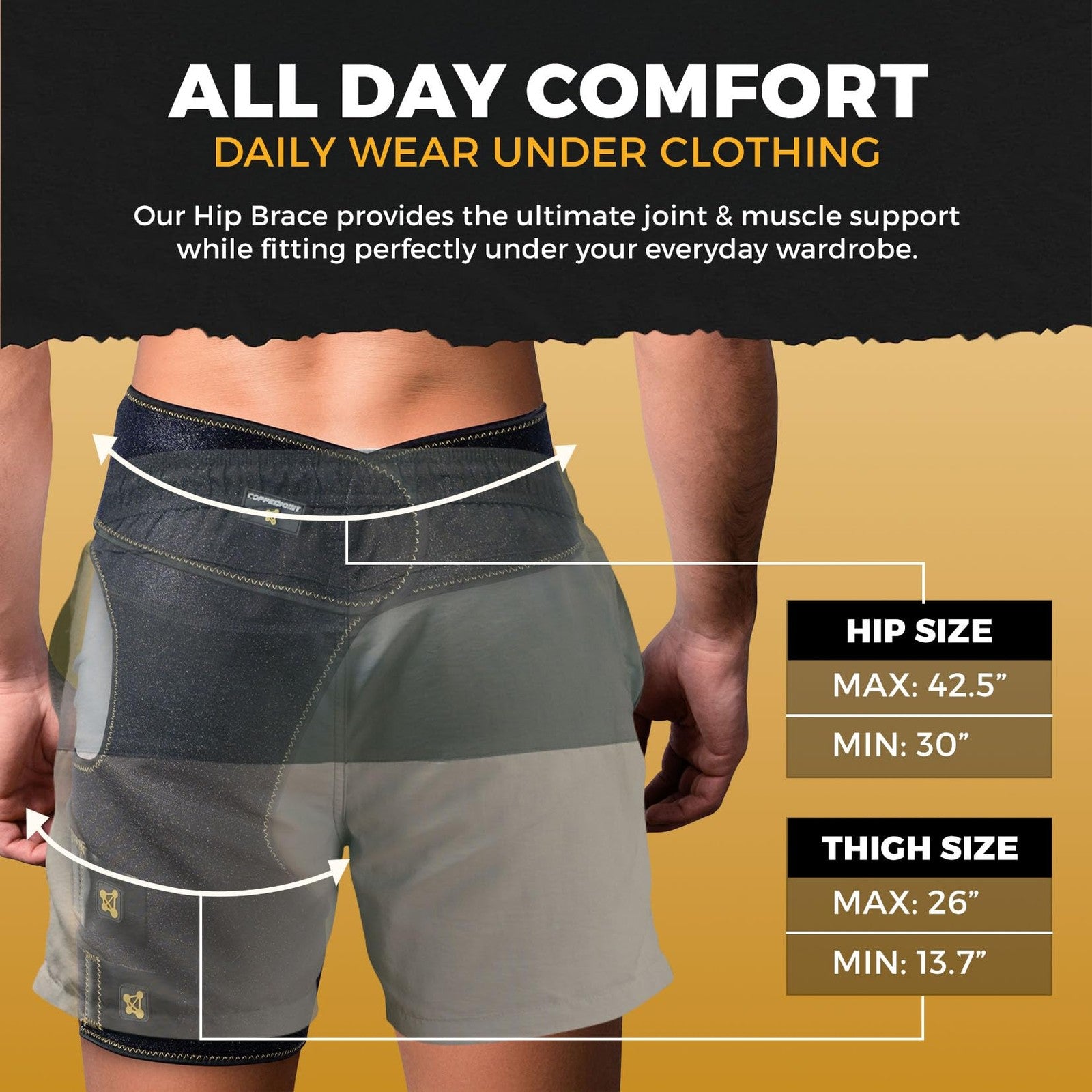 Copper Hip Brace for Sciatica Pain Relief - Hip Pain Relief Sciatic Nerve Br