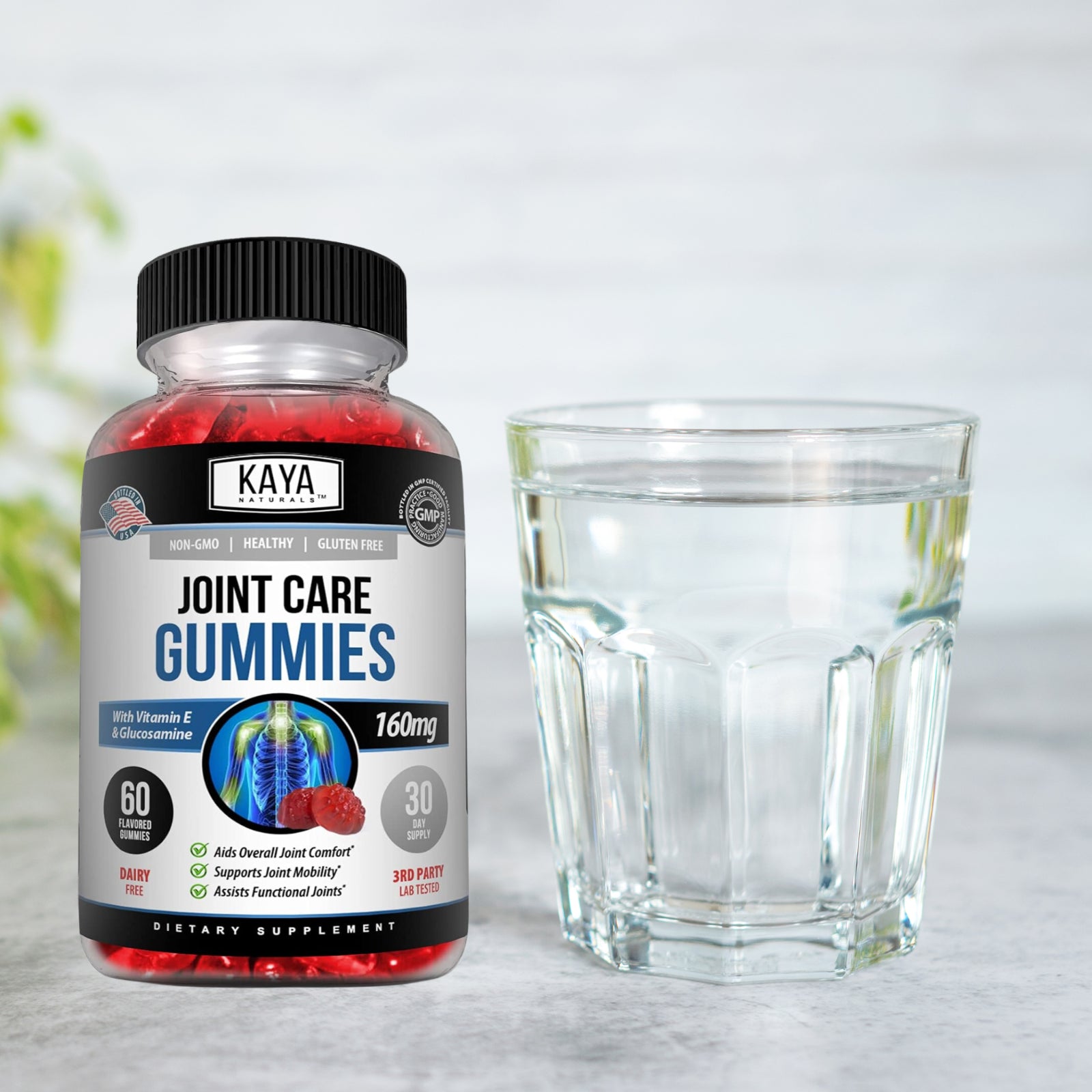 (2 Pack) Joint Care Gummies, 60 Ct Premium Pain Relief Joint Support Glucosamine