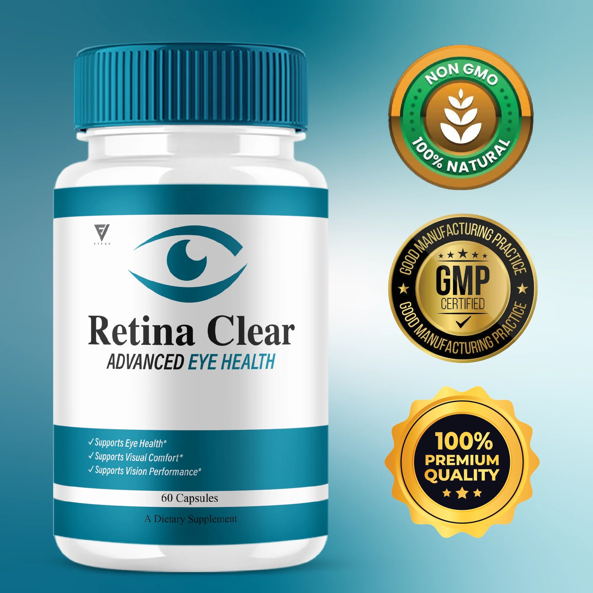 (5 Pack) Retina Clear Capsules, Retinaclear Premium Supplement (300 Capsules)