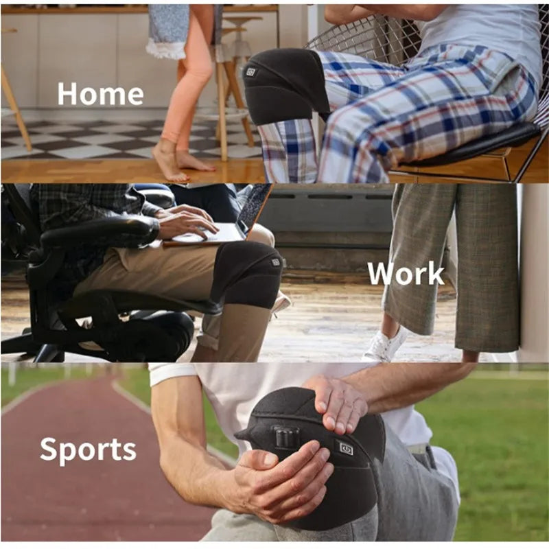 New Electric Heating Knee Pads Relieve Pain Relief Support Brace Therapy Joint Injury Recovery Rehabilitation for Arthritis Leg