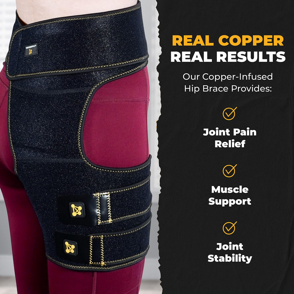 Copper Hip Brace for Sciatica Pain Relief - Hip Pain Relief Sciatic Nerve Br