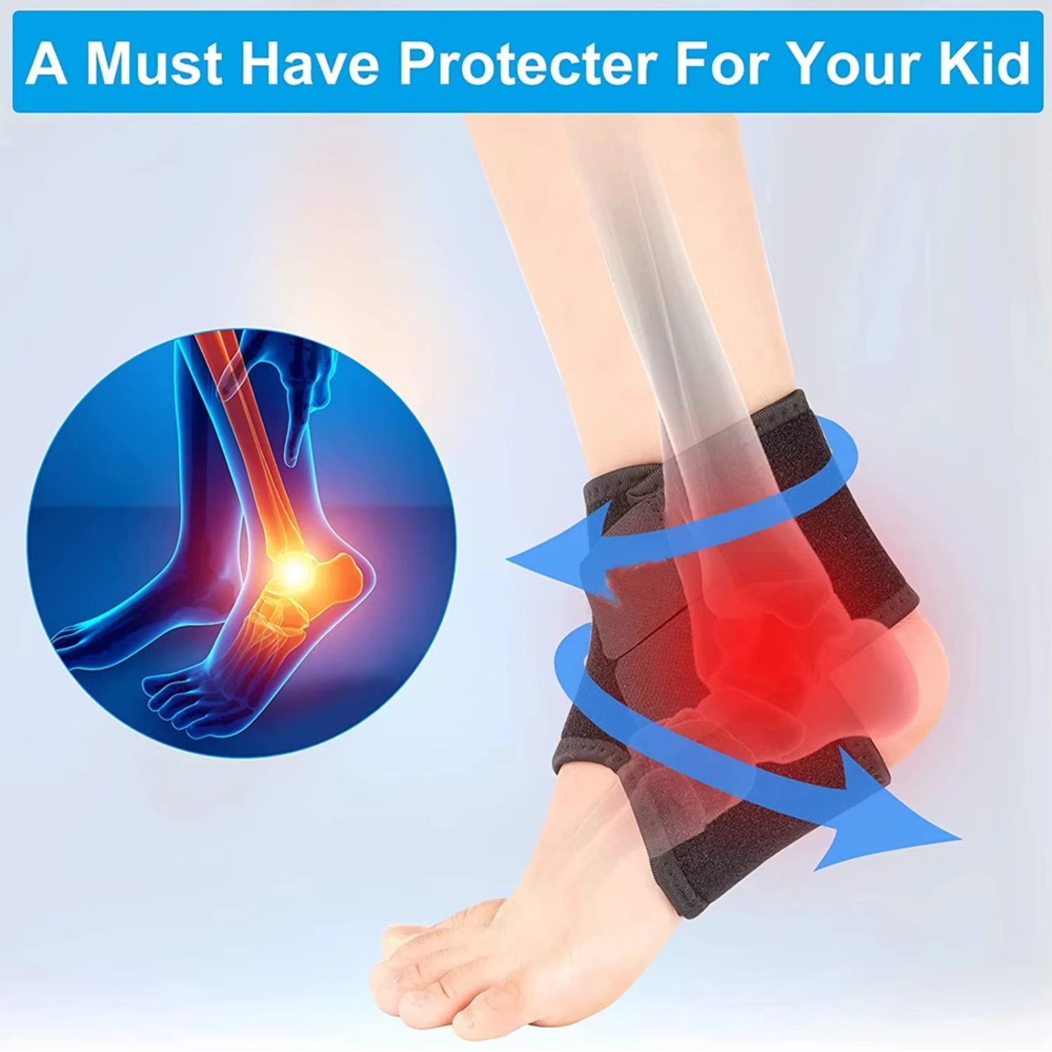 1Pair Kid Ankle Strap Cycling Running Gym Children Sport Ankle Brace Support Guard Protector Boy Girl Tobillera