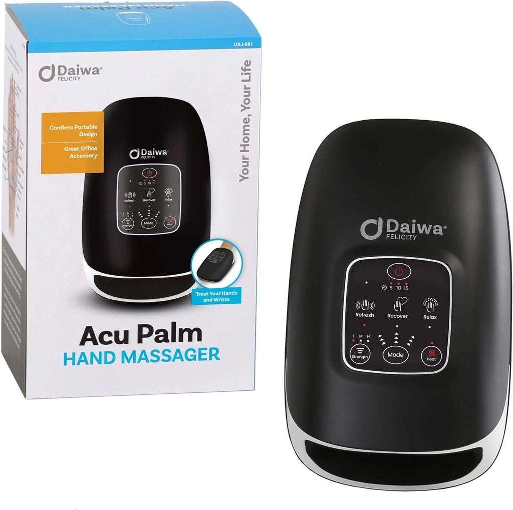 ACU PALM Cordless Hand Massager with Heat and Compression - FSA HSA Eligible Wrist and Hand Massager for Arthritis and Carpal Tunnel