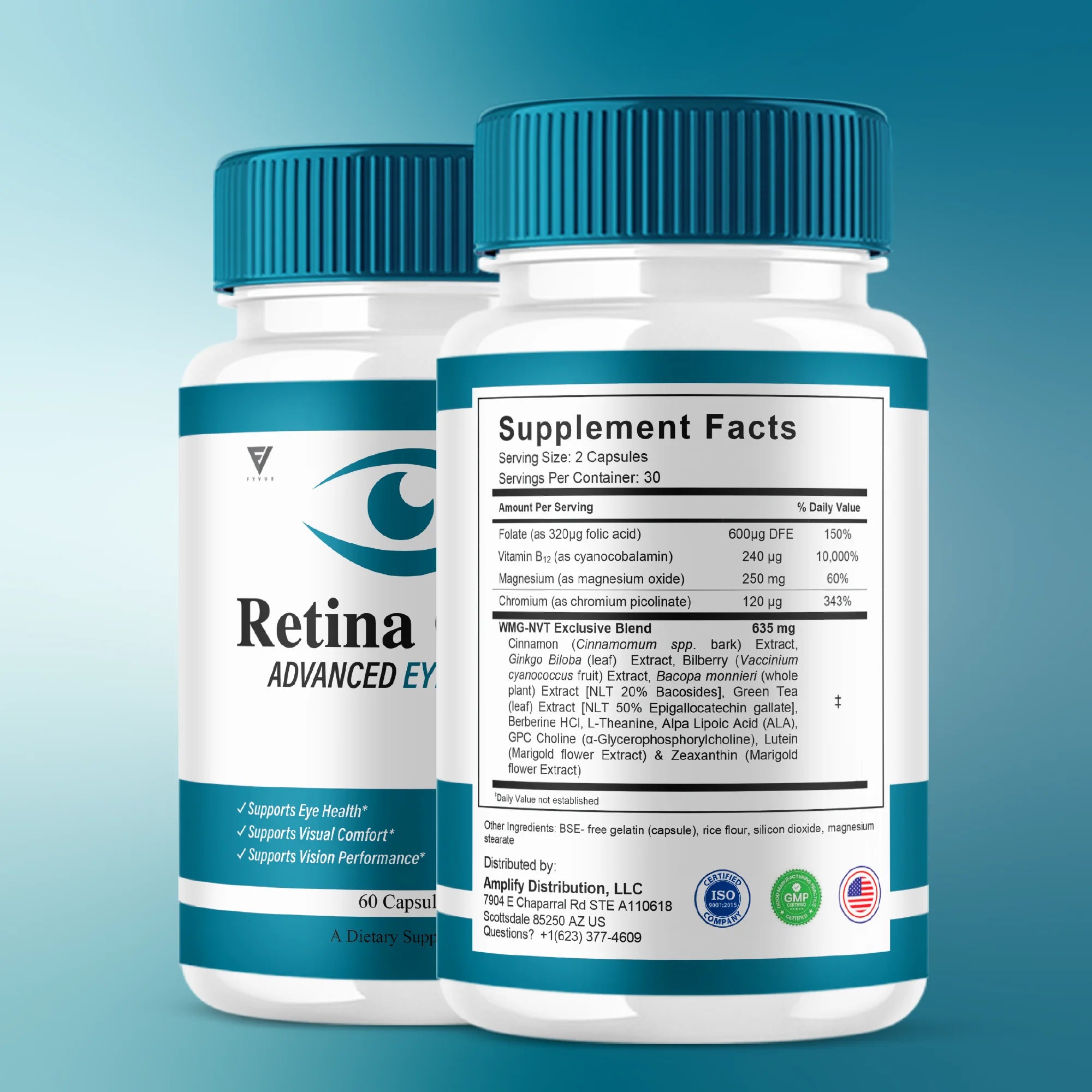 (5 Pack) Retina Clear Capsules, Retinaclear Premium Supplement (300 Capsules)