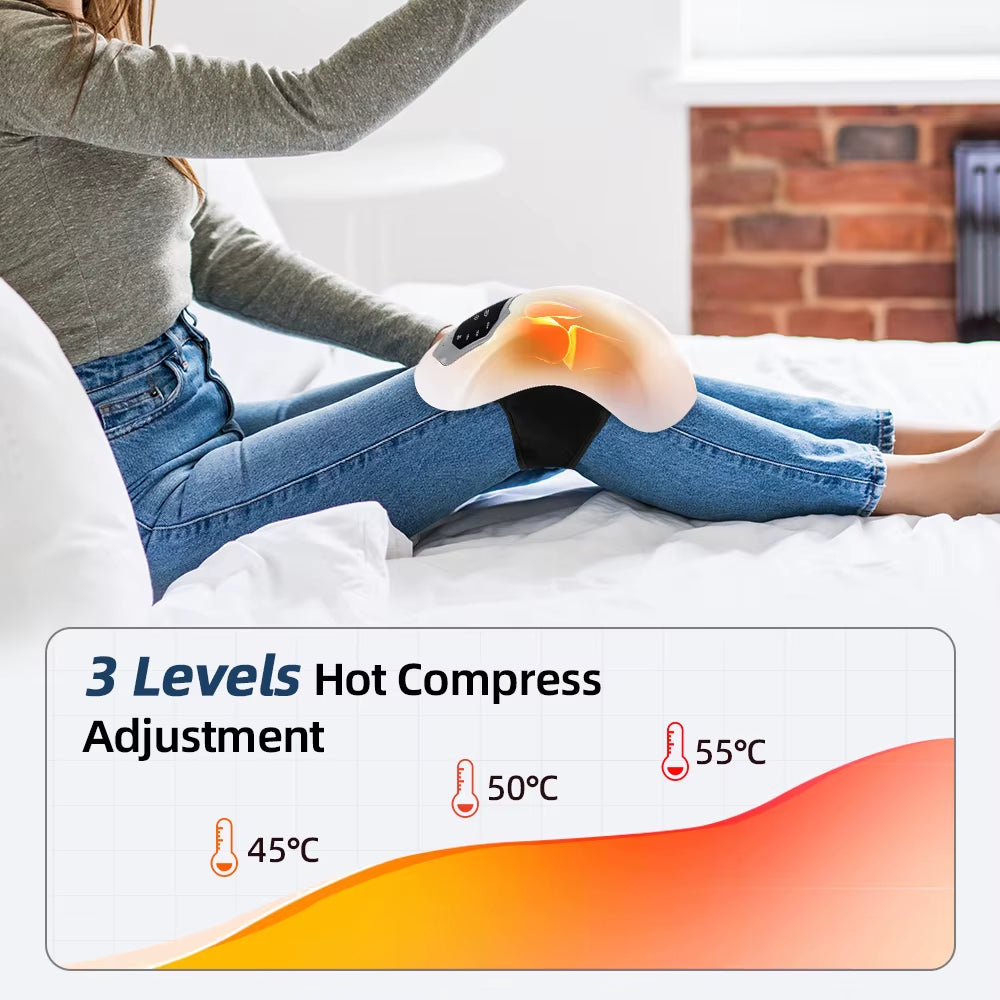 Smart Knee Massager Hot Compress Knee Relaxing Massager Infrared Heating Vibration Knee Pain Relief Elbow Shoulder Massager