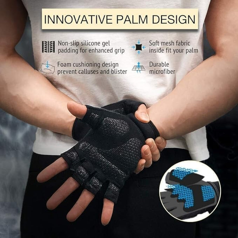 Multi-Purpose Workout Station Gloves - Breathable Fitness Gear for Active Adults