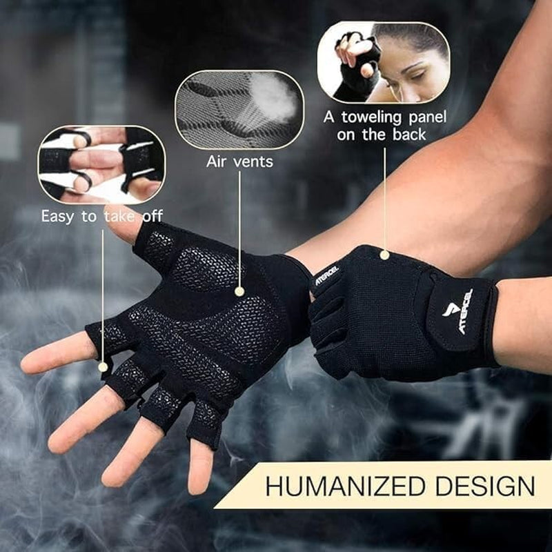 Multi-Purpose Workout Station Gloves - Breathable Fitness Gear for Active Adults