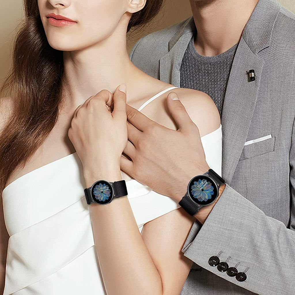 Shuyyo 20Mm Soft Nylon Replacement Band Compatible with Samsung Galaxy Watch Active 2 44Mm 40Mm/Galaxy Watch 5 Pro 45Mm/Galaxy Watch 5/Galaxy Watch 42Mm/Galaxy Watch 4 Classic 42Mm 46Mm/Gear Sport