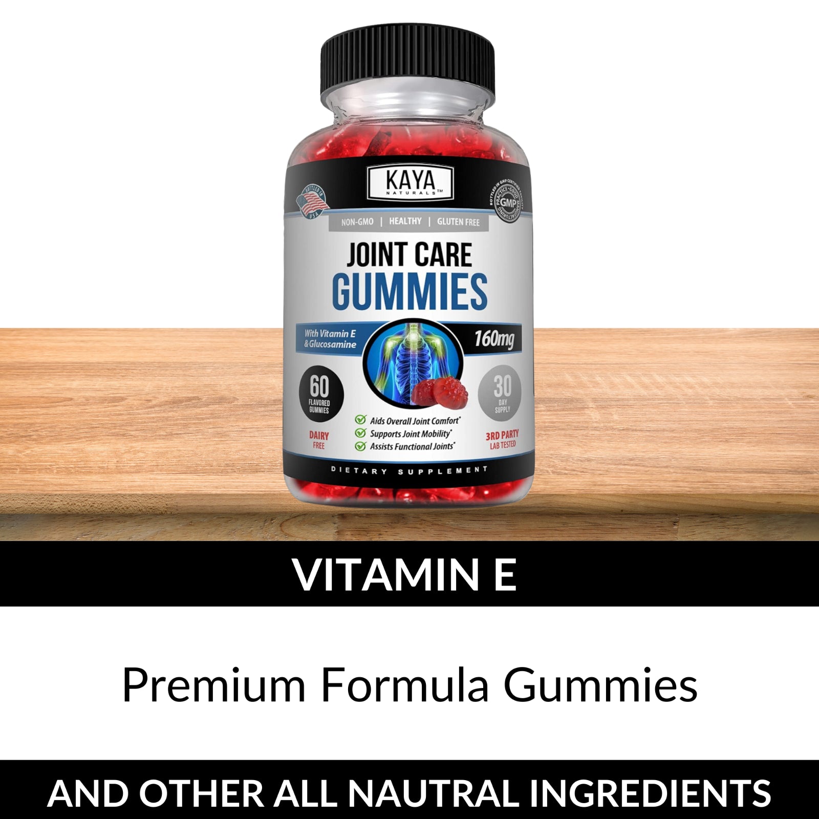 (2 Pack) Joint Care Gummies, 60 Ct Premium Pain Relief Joint Support Glucosamine