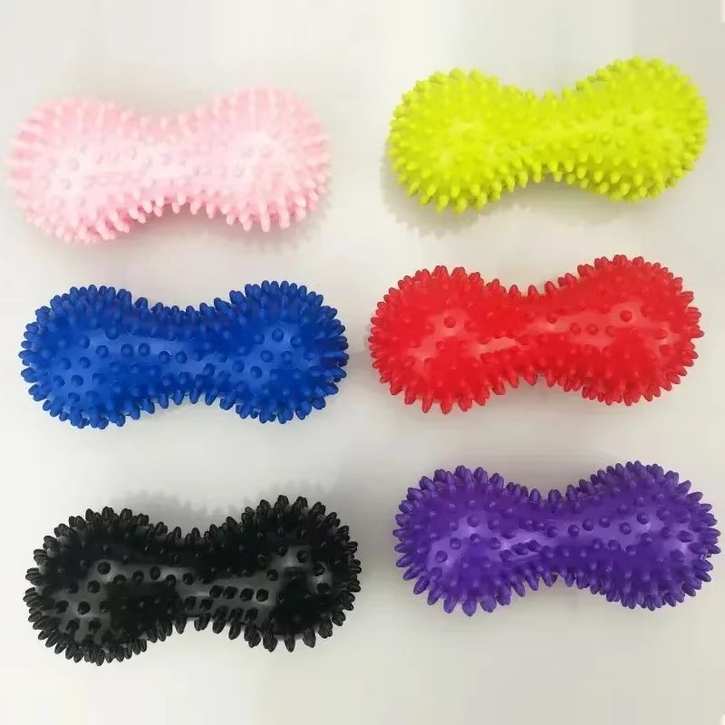 Foot Massage Roller Peanut Double Lacrosse Spiky Ball Myofascial Balls for Plantar Fasciitis Mobility Back Foot Arch Pain Relief