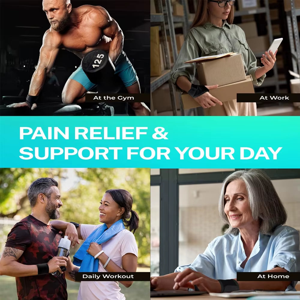 1PCS Adjustable Wrist Brace Support - Compression Strap for Arthritis - Ideal for Fitness,Weightlifting,Gaming,Daily Use (Black)