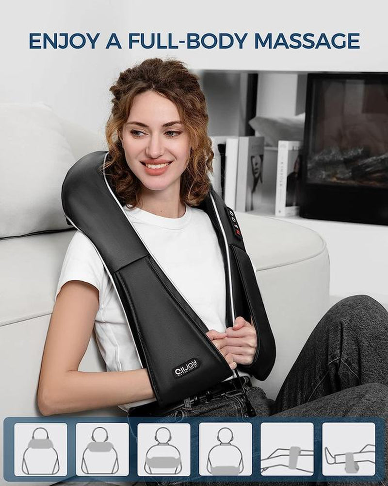 Alljoy Shiatsu Back and Neck Massager with Heat, Adjustable for Men, Women, Mom, Dad, Gift for Valentine'S Day, Comfortable Neck Massage