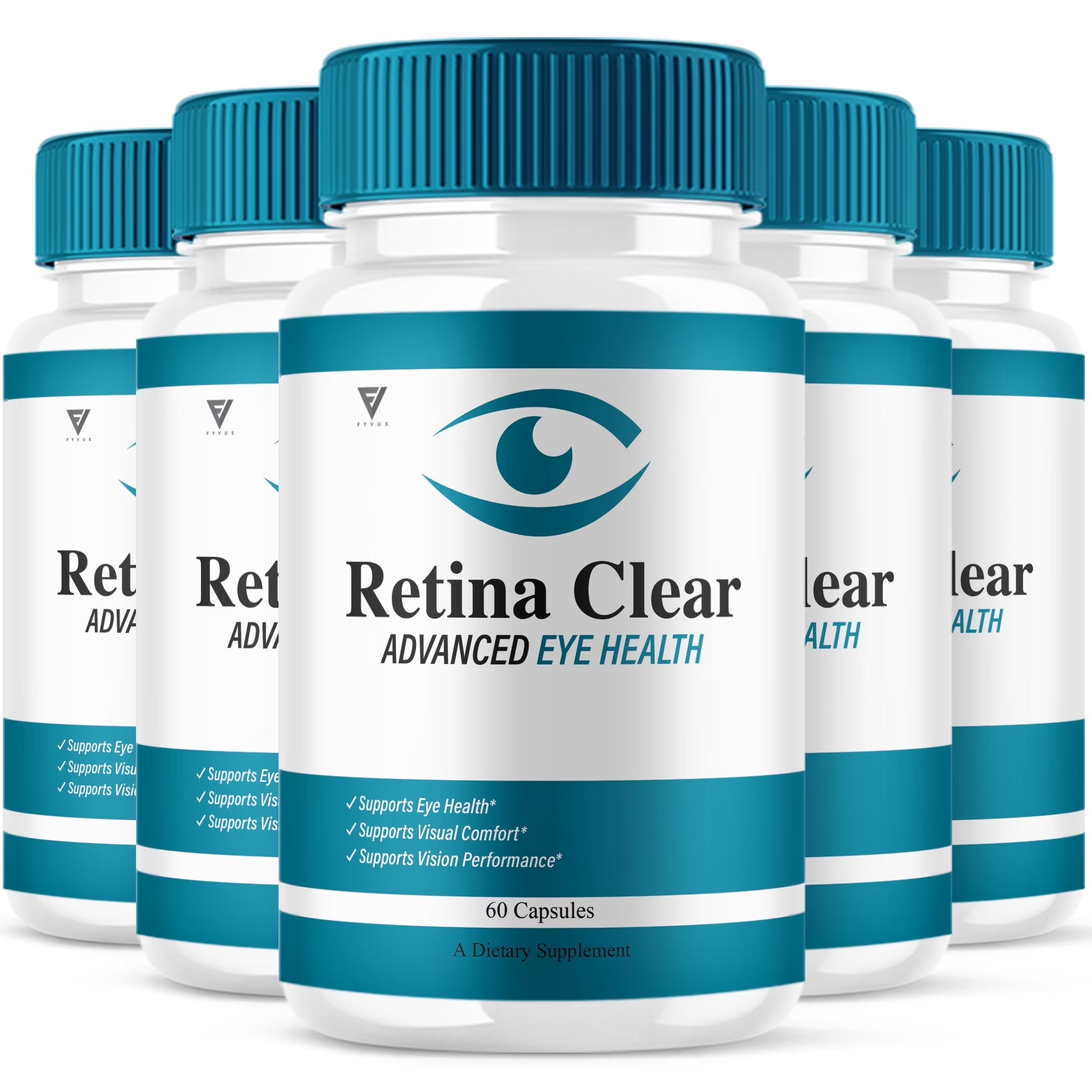 (5 Pack) Retina Clear Capsules, Retinaclear Premium Supplement (300 Capsules)