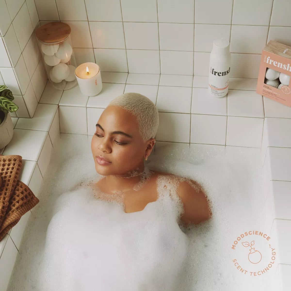 Being Frenshe Coconut & Soy Wax Reset Candle with Essential Oils - Cashmere Vanilla - 7Oz