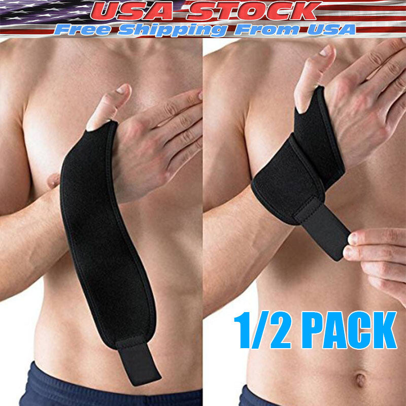 Wrist Brace Sports Band Wrap Adjustable Support Gym Strap Carpal Tunnel Bandage