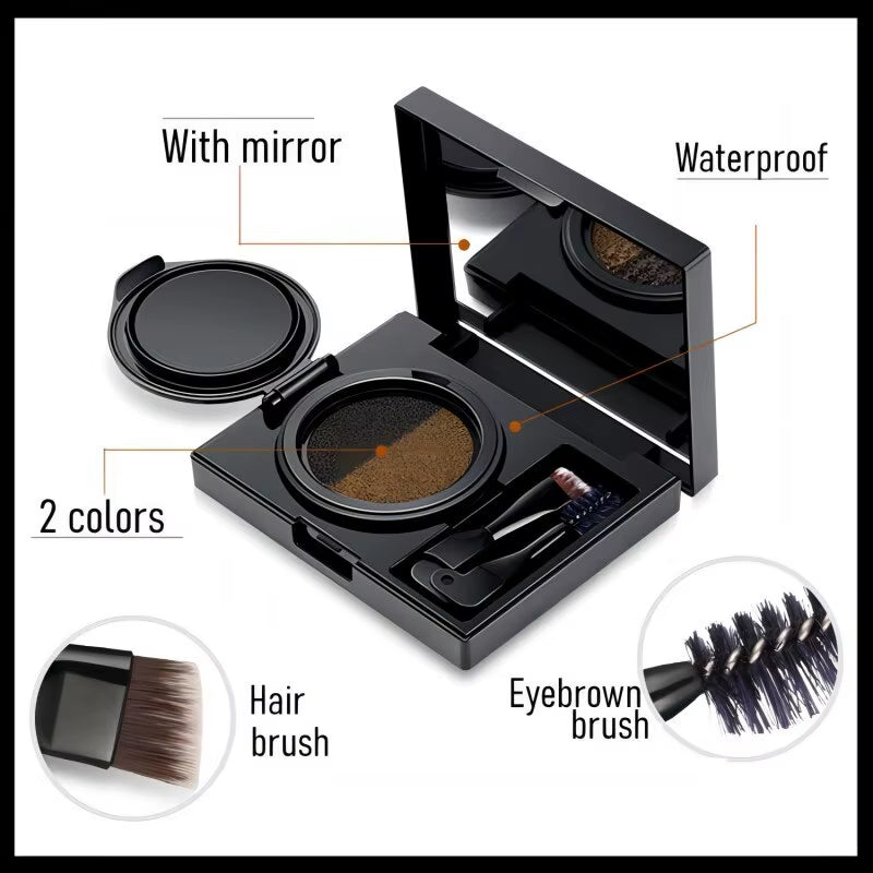 Two-Color Air Cushion Eyebrow Powder Color Waterproof and Sweat-Proof Long-Lasting Eye Brow Cream