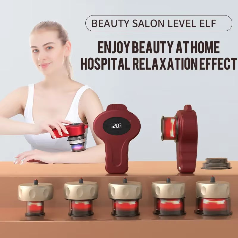 Multi Function 12 Gear Electric Strong Suction Heating Cupping Therapy Massager Gua Sha Massage Tool