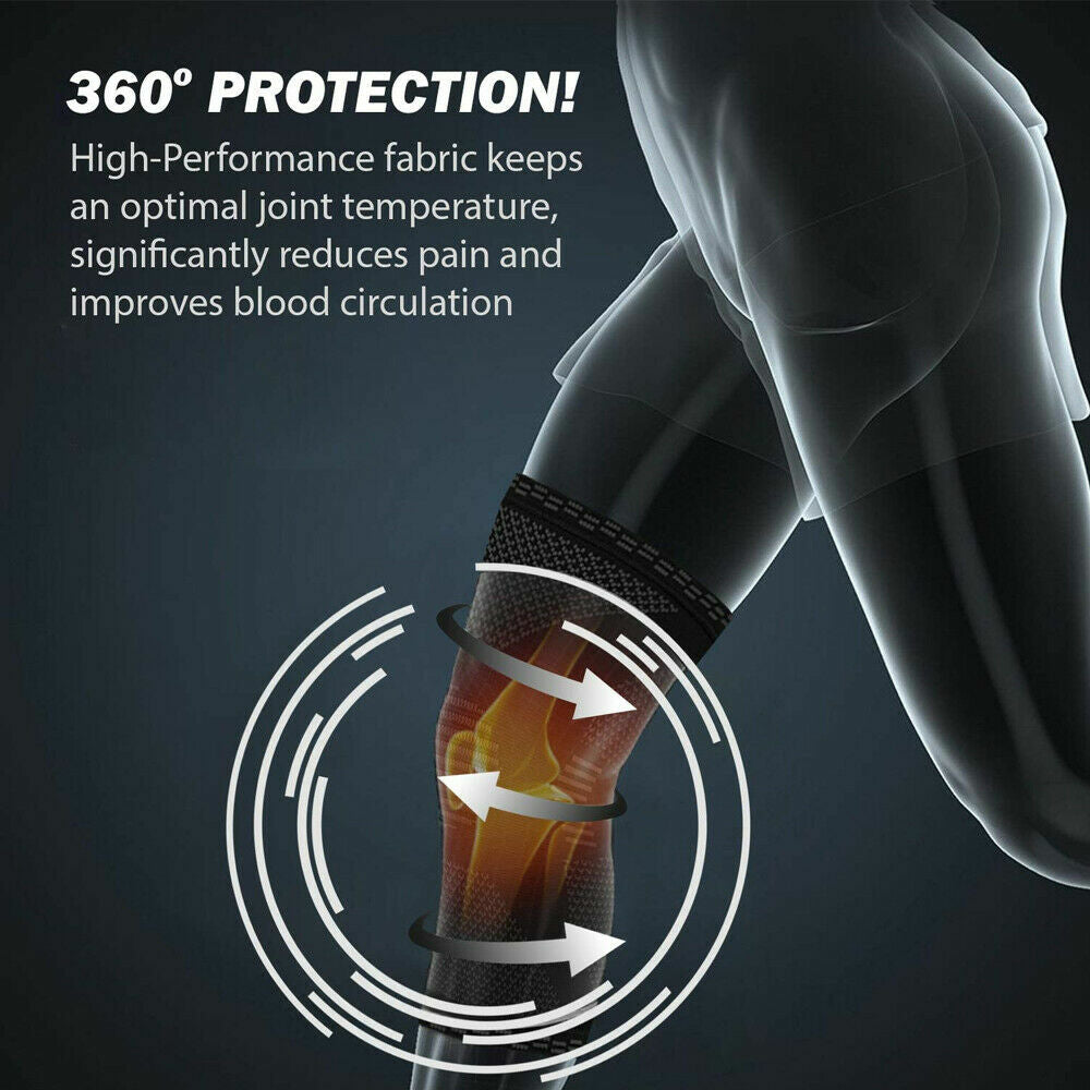 Knee Brace Compression Sleeve Support for Sport Gym Joint Pain Arthritis Relief