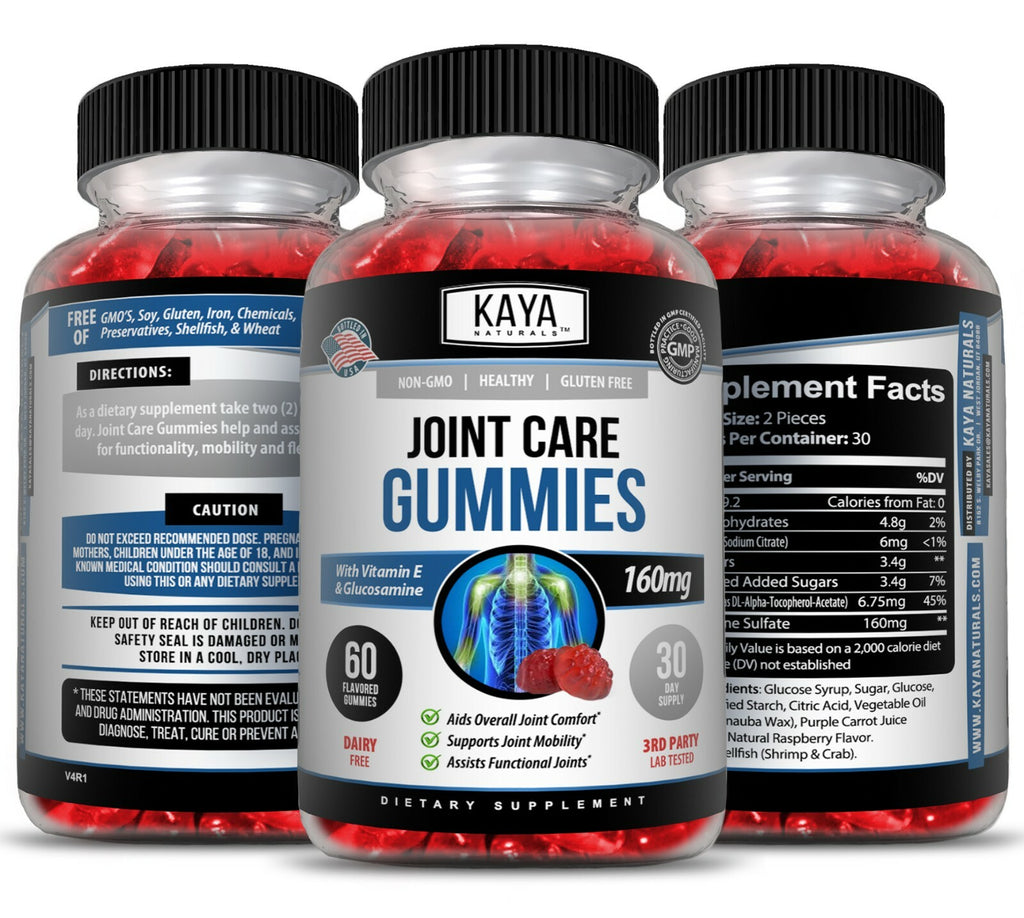 (2 Pack) Joint Care Gummies, 60 Ct Premium Pain Relief Joint Support Glucosamine