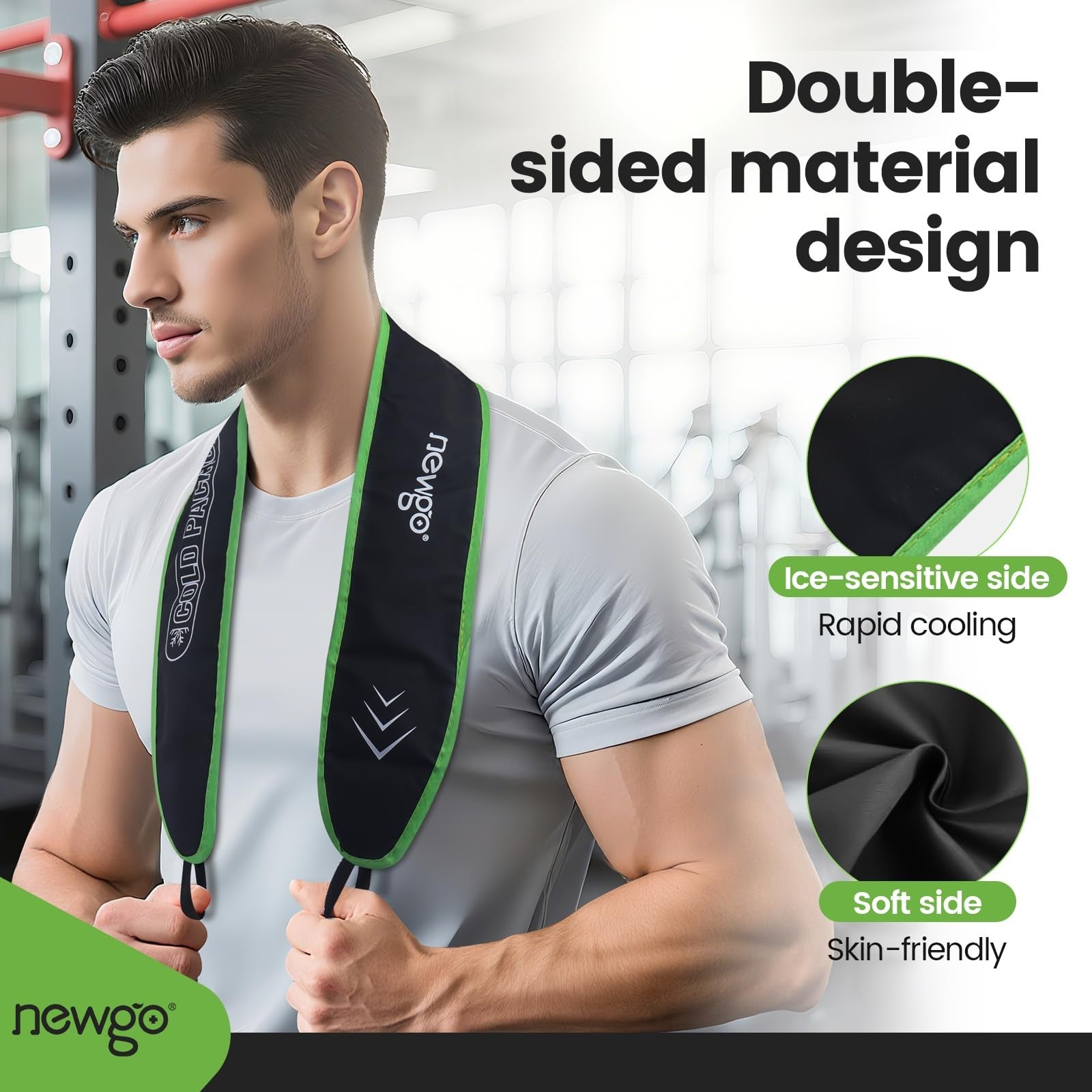 Neck Ice Pack Cooling Neck Wrap - Long-Lasting Cold Therapy Scarf for Hot Wea...