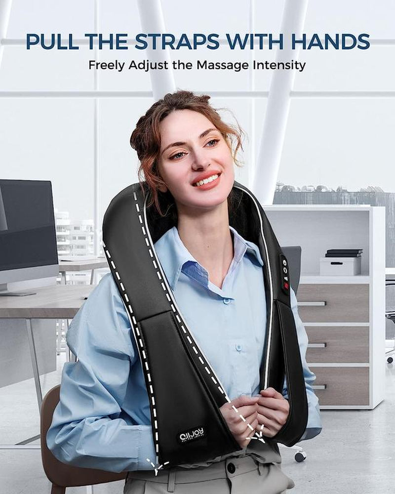 Alljoy Shiatsu Back and Neck Massager with Heat, Adjustable for Men, Women, Mom, Dad, Gift for Valentine'S Day, Comfortable Neck Massage
