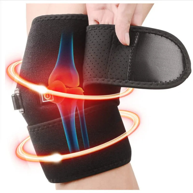 New Electric Heating Knee Pads Relieve Pain Relief Support Brace Therapy Joint Injury Recovery Rehabilitation for Arthritis Leg