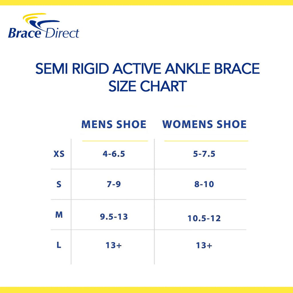 Semi-Rigid Active Ankle Brace for Sports & Recovery - Maximum Ankle Support for Athletes & Injury Recovery
