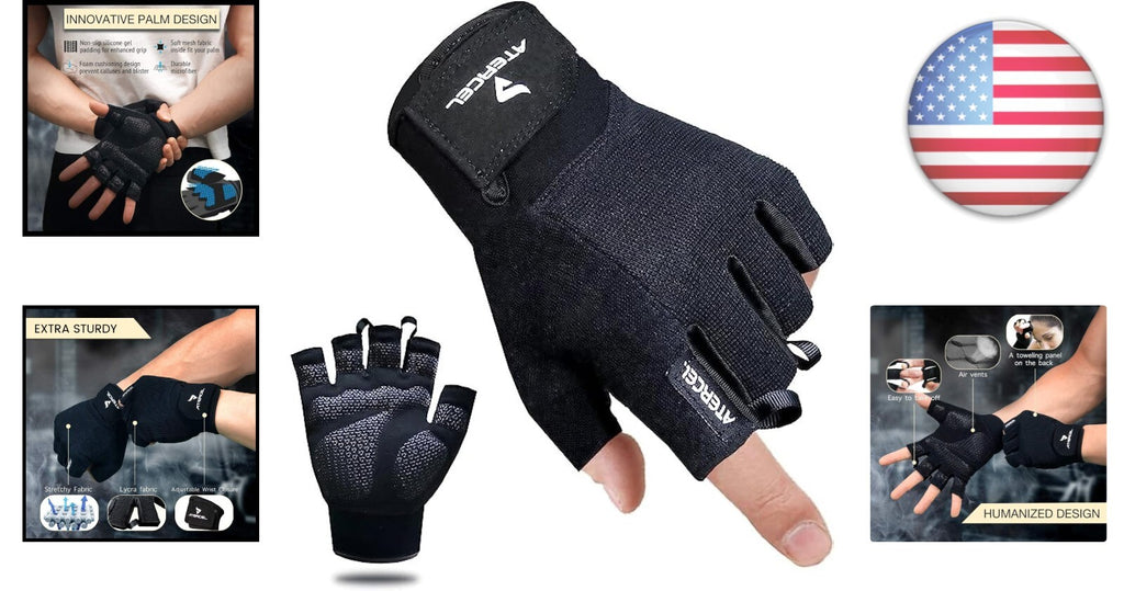 Multi-Purpose Workout Station Gloves - Breathable Fitness Gear for Active Adults